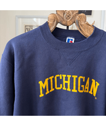 Russell Athletic University of Michigan Crewneck Sweatshirt Blue XL XXL - $33.72 CAD