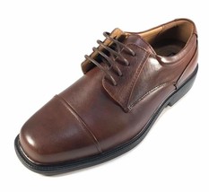La Milano A1718 Brown Leather Comfort Lace Up Extra Wide (EEE) Men&#39;s Dress Shoe  - £55.45 GBP