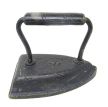 #6 Flat Iron Sand Cast Iron Antique Primitive Rustic Door Stopper Smoother - £33.97 GBP
