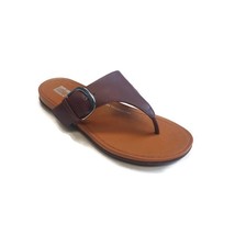 Fit Flop Graccie Slip On Toe Post Leather Sandals Womens Size 6 Eggplant... - £45.14 GBP