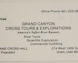 Grand Canyon Cross Tours &amp; Exploration Vintage Business Card Orem Utah bc8 - £3.10 GBP