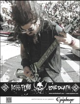 Machine Head Robb Flynn Signature Epiphone Love/Death Flying V guitar ad print - £3.41 GBP