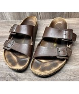 Birkenstock Arizona Brown Leather Men&#39;s Sandals sz 46/13 - £31.12 GBP