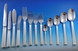 Triade by Christofle France Silverplated Flatware Set 12 Service 160 pcs Dinner - £16,281.44 GBP