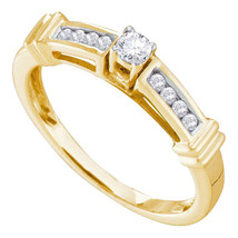 14k Yellow Gold Round Diamond Solitaire Bridal Wedding Engagement Ring 1/4 Ctw - £479.49 GBP