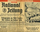 National Zeitung Berlin 1962 Fidel Castro J G Fichte Front Page Articles  - £14.24 GBP