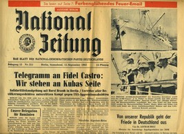 National Zeitung Berlin 1962 Fidel Castro J G Fichte Front Page Articles  - £14.24 GBP