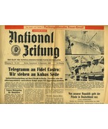 National Zeitung Berlin 1962 Fidel Castro J G Fichte Front Page Articles  - £14.03 GBP