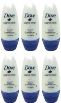 LOT 6 x Dove Original Clean, Moisturizing 24-Hr Roll On Deodorant 1.7 Oz... - $34.64
