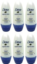 LOT 6 x Dove Original Clean, Moisturizing 24-Hr Roll On Deodorant 1.7 Oz... - £27.36 GBP