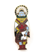 VTG Southwestern Native Hopi Kachina Doll Gold Tone Enamel Lapel Pin Tie... - $9.99