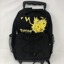 Vtg 2002 Nintendo Pokémon Pikachu Rolling Luggage Backpack Black - $49.73