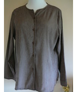 Women&#39;s Blouse Top Jaclyn Smith Long Sleeve Browns Career Polyester Size L - £8.15 GBP