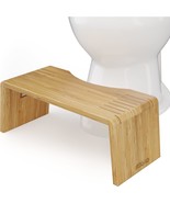 Squatty Potty Oslo Folding Bamboo Toilet Stool – 7 Inches, Collapsible, ... - $51.99