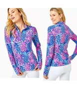 size medium LILLY PULITZER Luxletic Marion Pullover in Borealis Blue Tro... - £78.21 GBP