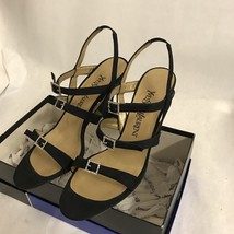 BRAND NEW Crepe Yves Saint Laurent YSL Heels Ankle Strap Rhinestone Buckle 8M - £197.84 GBP