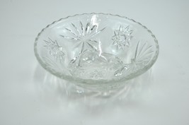 Vintage Star Of David Glass Bowl Tri Foot Anchor Hocking Clear Candy Dish - $9.99