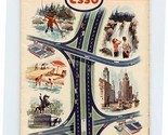 ESSO United States Map Featuring the Interstate Highway System 1964 - £10.90 GBP