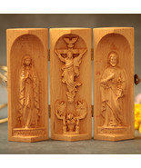 Wooden Catholic Altar Jesus Christ Saint Joseph Our Lady Prayer Altar Re... - £40.56 GBP