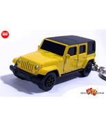 RARE KEYCHAIN YELLOW BLACK JEEP WRANGLER CUSTOM Ltd Ed. GREAT GIF - $38.98