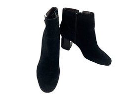 Cole Haan Women 11B Kelda Shoes Black Suede Leather Slip On Block Heeled... - $27.54