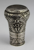 Antique cane handle Monogram &quot;FULTON 1873&quot; sterling silver 1800&#39;s OLD VICTORIAN - £141.58 GBP