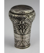 Antique cane handle Monogram &quot;FULTON 1873&quot; sterling silver 1800&#39;s OLD VI... - £141.63 GBP