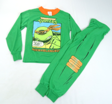 Vintage TMNT Teenage Mutant Ninja Turtles 2 Pc Pajama Wormster Kids Size 8-10 - £20.85 GBP