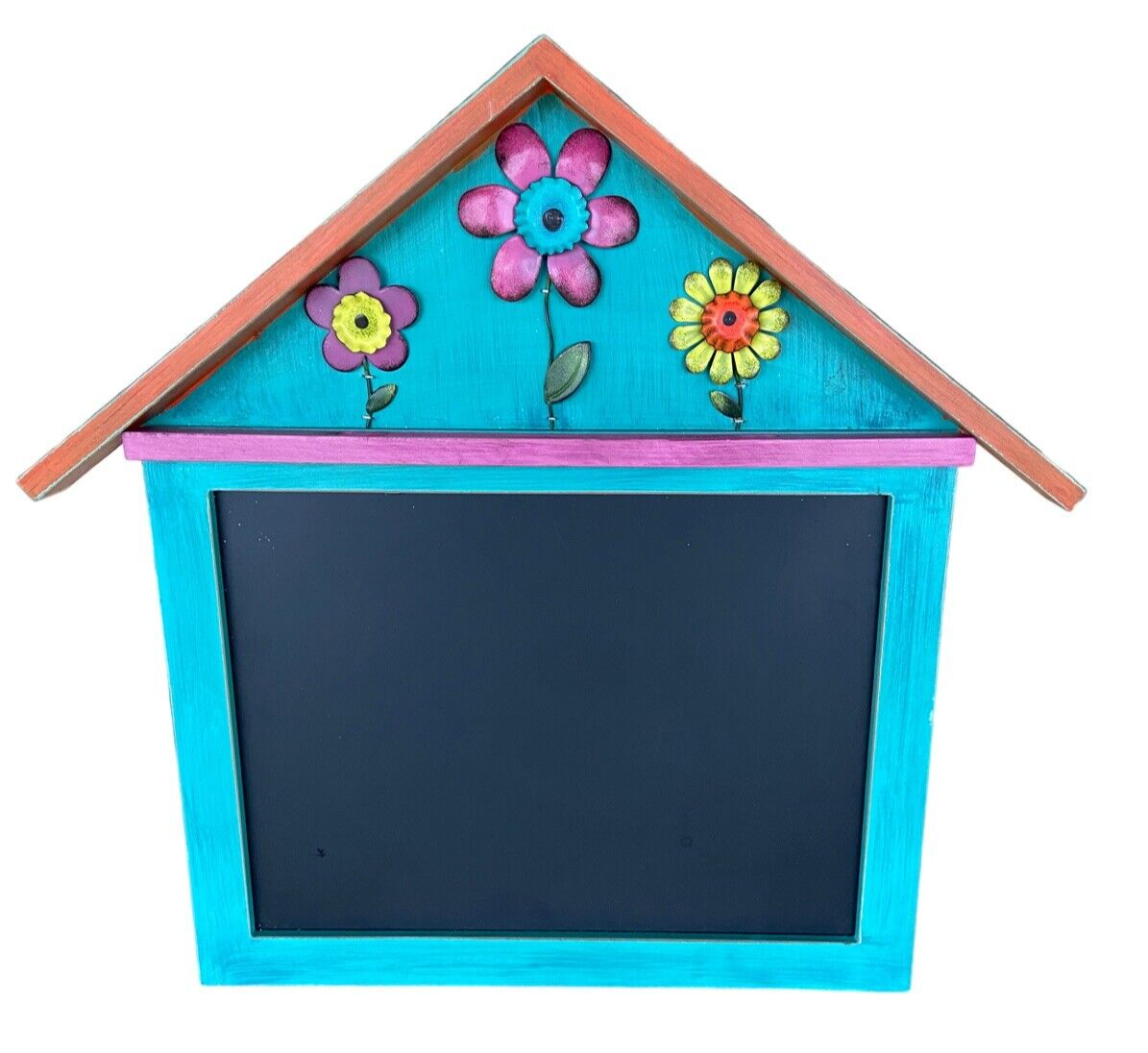 Midwest CBK Spring Whimsical Flower Chalkboard House Wall Hanging - £23.96 GBP