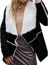 Koinshha Women&#39;s Black Warm Deerskin Velvet Jacket Lamb Fur Jacket - Size: M - £20.57 GBP