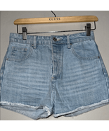 Forever 21  Blue Jean Shorts High-Waisted Distressed - $16.08 CAD