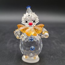 Preciosa Cut Crystal Glass Clown Standing Upright Figurine Czech Republic - $39.59
