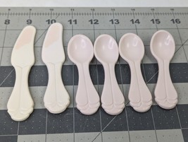 Playskool Magic Tea Party Spoon Knife Lot of 6 - £19.24 GBP