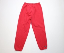 Vintage 90s Streetwear Mens Medium Faded Blank Sweatpants Joggers Pants Red - £34.84 GBP
