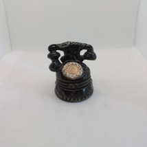Vintage Black Ceramic Rotary phone trinket box,  ceramic notepad and pencil... - £39.87 GBP
