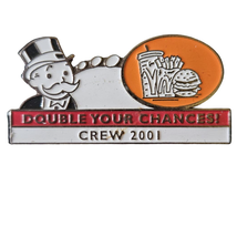 2001 McDonalds Monopoly Double Your Chances! Crew Lapel Pin - $9.90