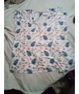 Womans Mengpipi Floral White Top Sz XL 9035ARE - $20.57 CAD