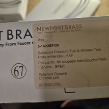 Newport Brass 5-1622BP/26 Balanced Pressure Tub &amp; Shower Diverter Plate ... - £248.54 GBP
