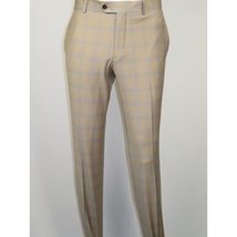 Men Suit BERLUSCONI Turkey Italian Wool 180's Glenn Plaid K167-07 Beige Blue image 13