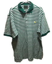 Masters Golf Augusta Georgia 60&#39;s Pima Cotton Green White Striped Polo S... - $16.05