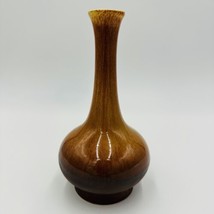 Royal Haeger Bud Vase Brown Dark Drip Glaze 7-1/4in Vtg Mid Century Modern - $36.47