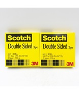 2 rolls Scotch Double-Sided Tape 665 3/4&quot; 36 yds - £15.63 GBP