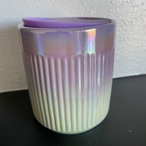 Starbucks 2022 Purple Iridescent Winter Ceramic Mug Cup 8oz With Lid NEW - £23.33 GBP