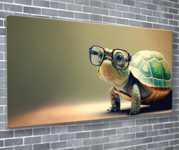 Adorable Tortoise Canvas Print Reptile Wall Art 55x24 Inch Ready To Hang  - £70.59 GBP