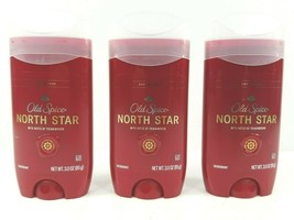3 Old Spice North Star Notes Of Teakwood Scent 3 Oz Aluminum Free Deodorant NEW - $29.69
