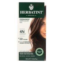 Herbatint Permanent Herbal Haircolour Gel 4n Chestnut - 135 Ml - £21.95 GBP