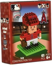 BRXLZ MLB Los Angeles Angels Mini Baseball Player 3-D Construction Toy by FOCO - £16.10 GBP