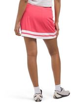 NWT GOTTEX G LIFESTYLE CORAL & WHITE GOLF TENNIS STRAIGHT SKORT Size M image 2