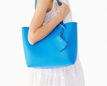 NWB Kate Spade Ava Reversible Blue Leather Tote + Pouch K6052 $359 Gift ... - £81.58 GBP