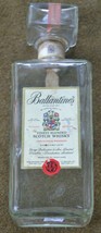 Vintage BALLANTINE&#39;S SCOTCH WHISKEY EMPTY Glass DECANTER BOTTLE 4/5 Quar... - $51.41